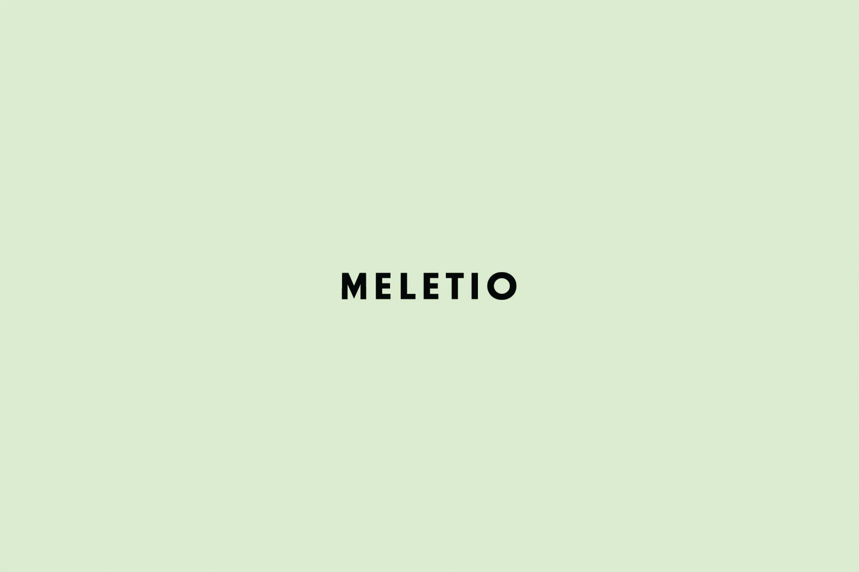 Meletio against a green background