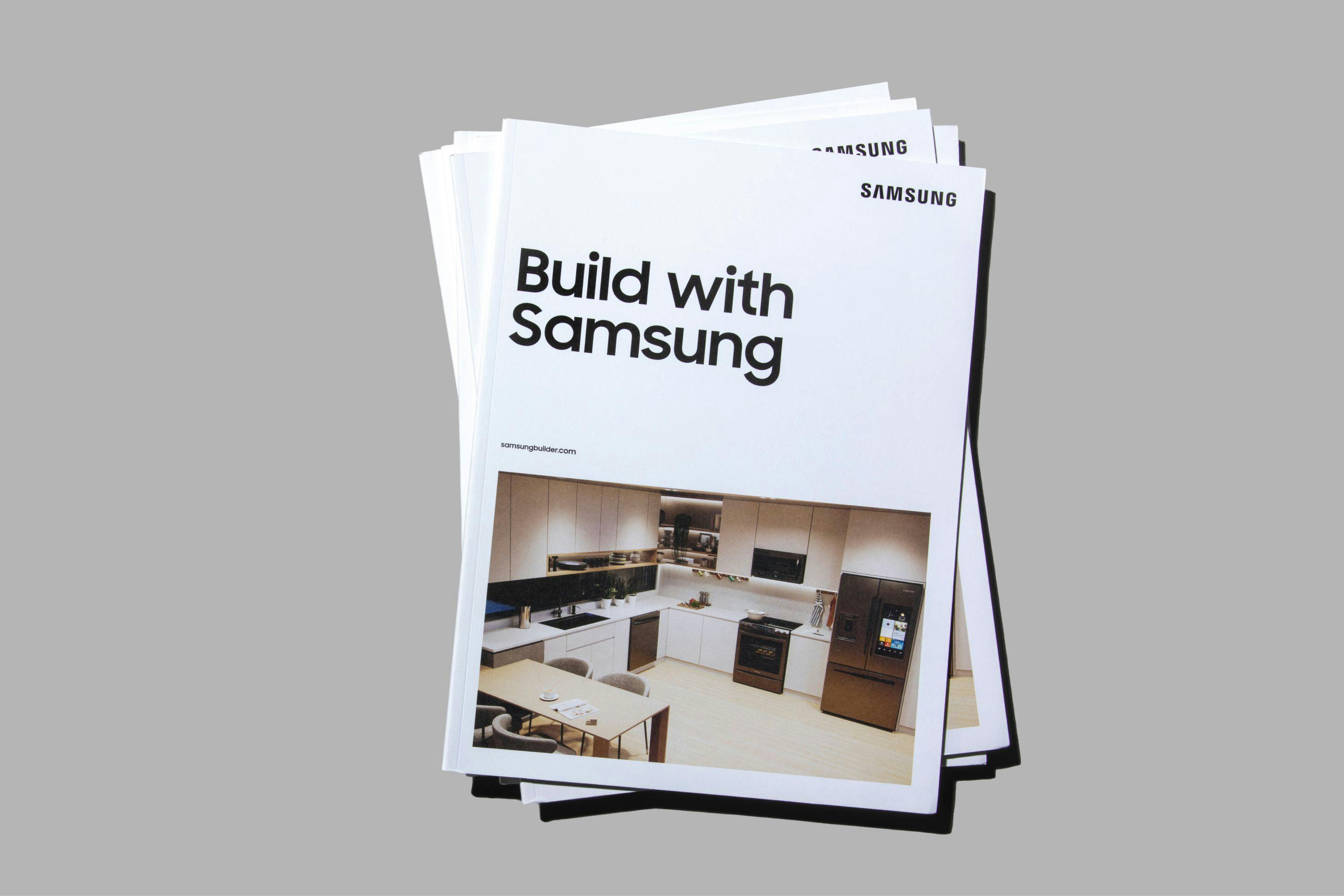 Magazine Titled, "Building with Samsung"