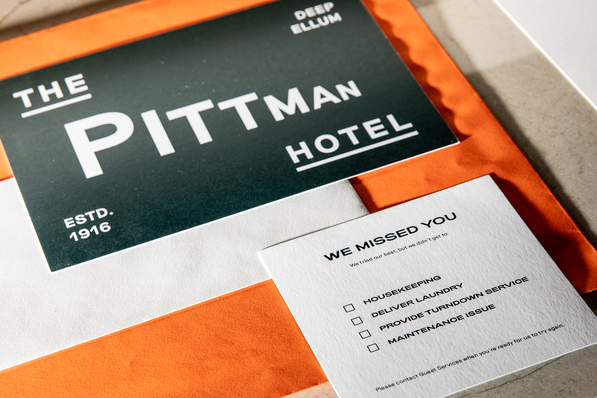 Assets for The Pittman Hotel in Dallas, TX designed by Tractorbeam